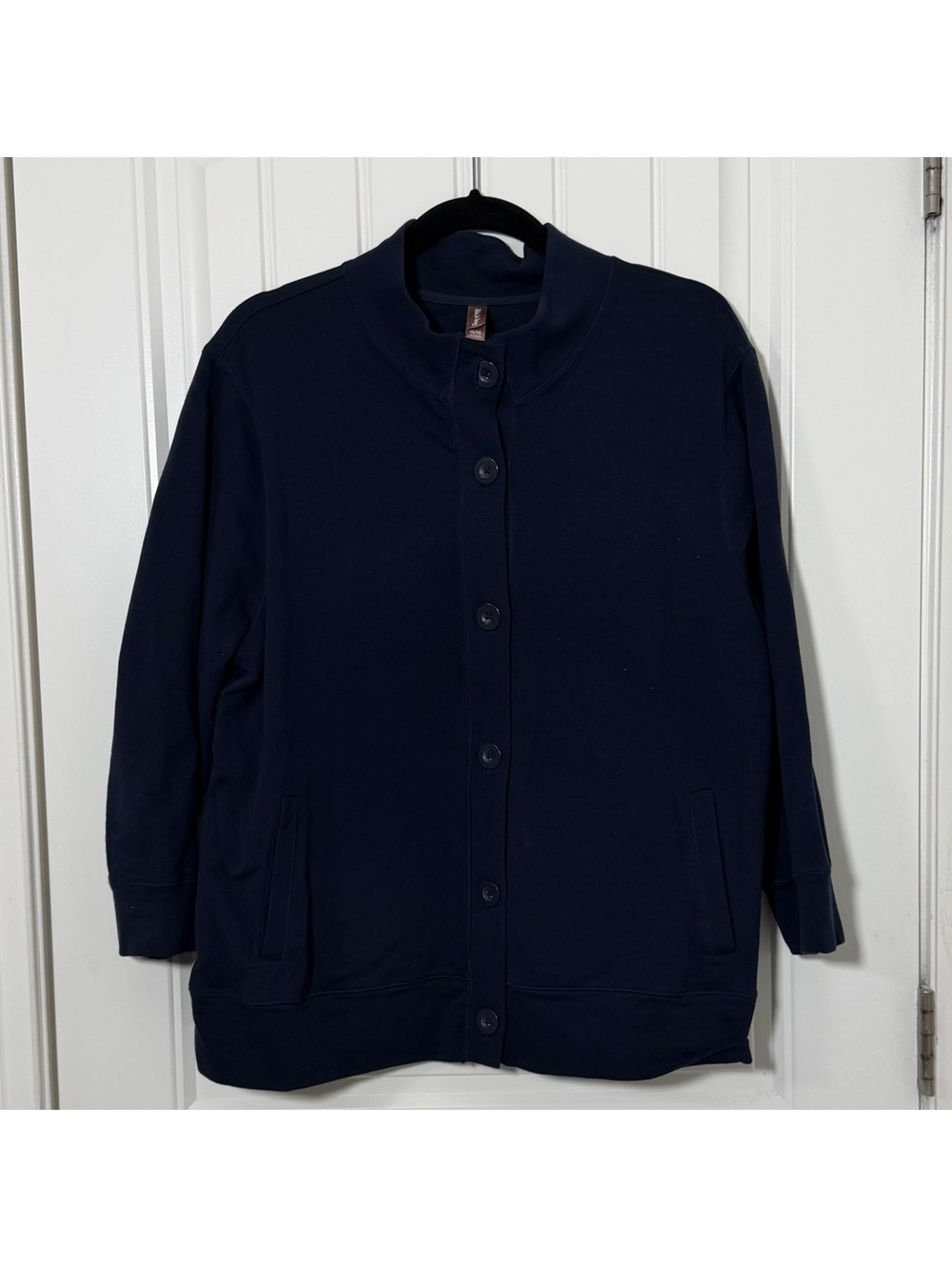White Stag Navy Button-Front Cardigan Jacket XL